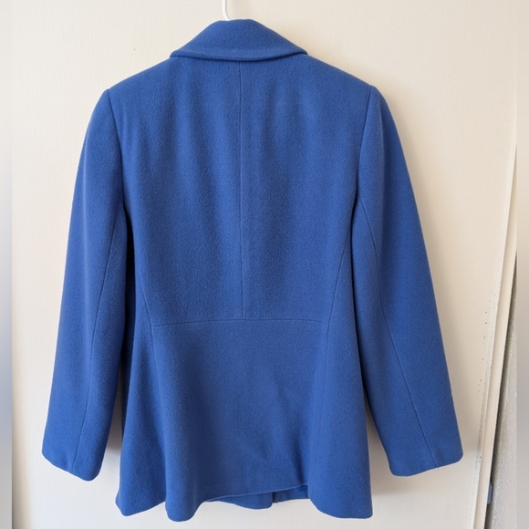 Vintage Harve Benard Womens 6 Petite Wool Blend Blue Peacoat Classic Colorful - Picture 6 of 7